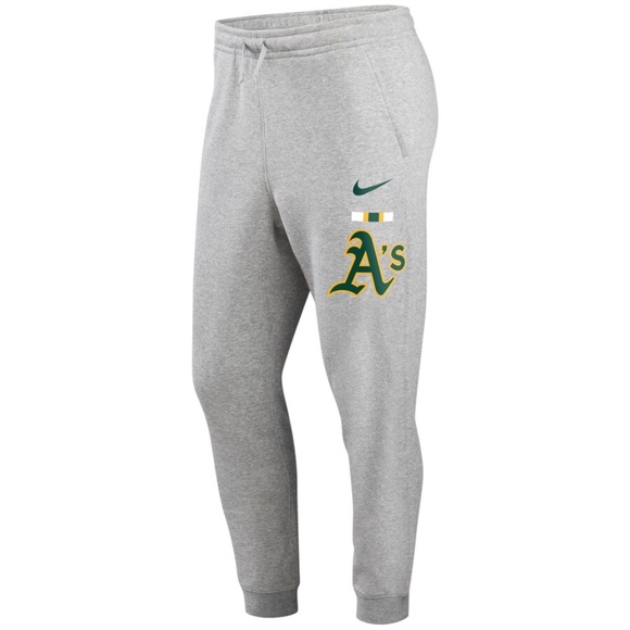 Nike Oakland Athletics A's Color Bar Club Fleece Joggers N804-06G (Grey Heather)